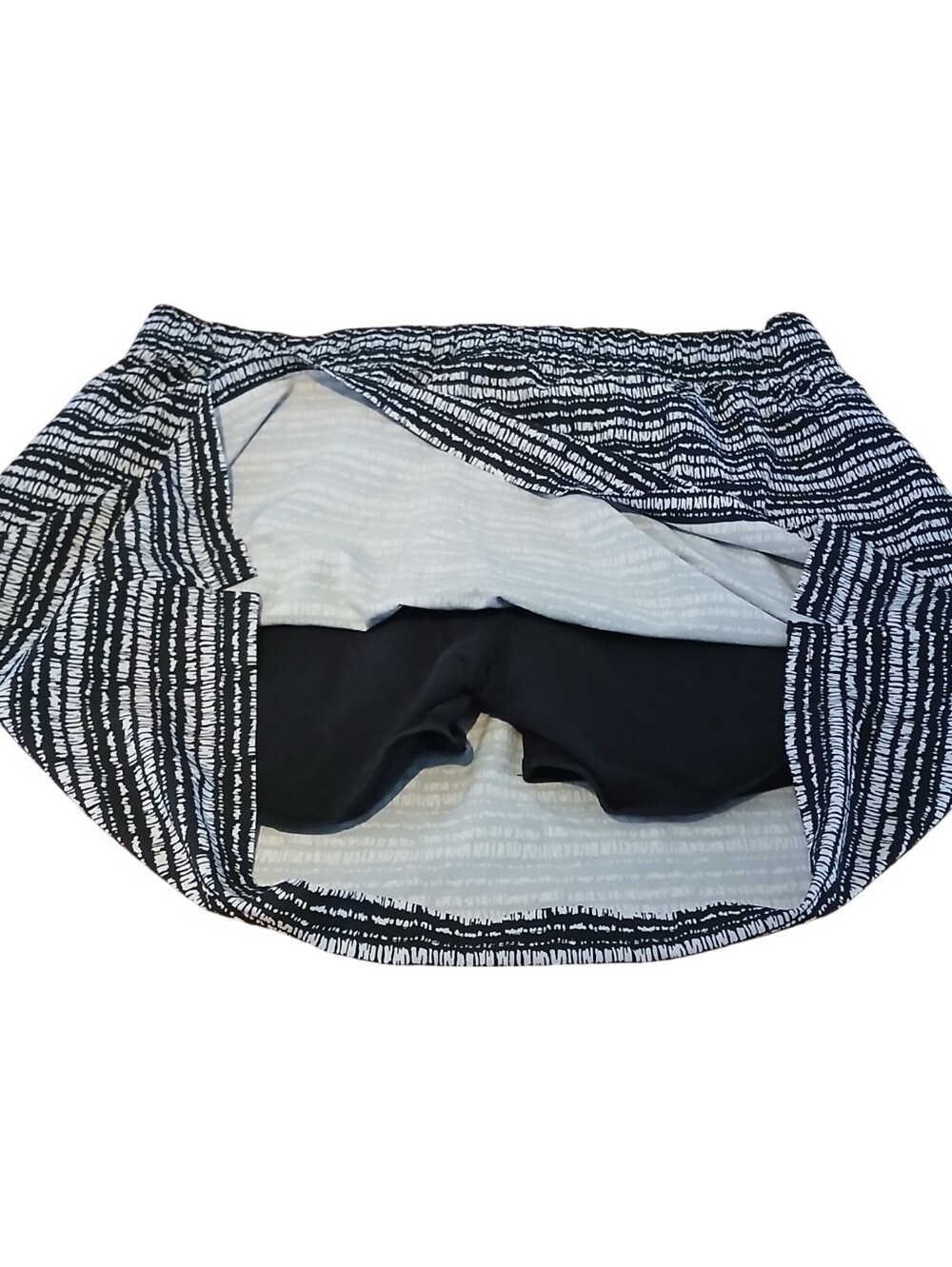 Talbots Black and White Striped Skater Skirt - Picture 3 of 6
